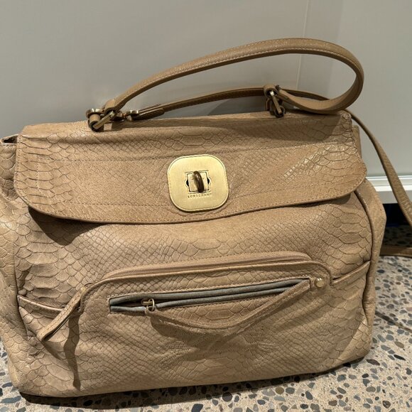 Longchamp Gaby python leather cross-body book bag - Picture 2 of 5